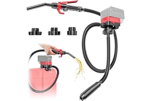 Ecarke 3.2GPM Cordless Fuel Transfer Pump, Leak-Proof Oil Pump, Compatible with DeWalt 20V Milwaukee 18V Battery, Electric Fuel Pump for Gasoline Diesel to Car Truck Boat (Without Battery)