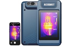 ACEGMET P200 Thermal Camera with 90° Rotating Lens, WiFi Connectivity & 3.5" Touch Screen - 240 x 180 IR Resolution Thermal Imaging Camera, 20Hz, 2MP Visual Infrared Camera, -4°F~1022°F