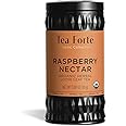 Tea Forte Organic Herbal Tea, Makes 35-50 Cups, 3.88 Ounce Loose Leaf Tea Canister, Raspberry Nectar