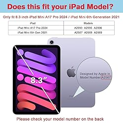 ProCase Clear Case for iPad Mini 7th(A17 Pro) 2024