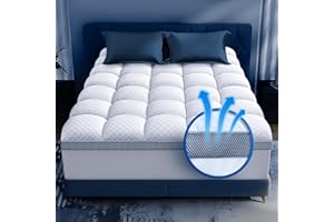 BITEANY Premium Memory Foam Mattress Topper Queen for Ultra Comfort, 2 Inch Plush Pillow Top Queen Mattress Topper with Breathable Air Mesh Sides, Soft Mattress Pad Cover with Deep Pocket Fits 6-21" Mattress