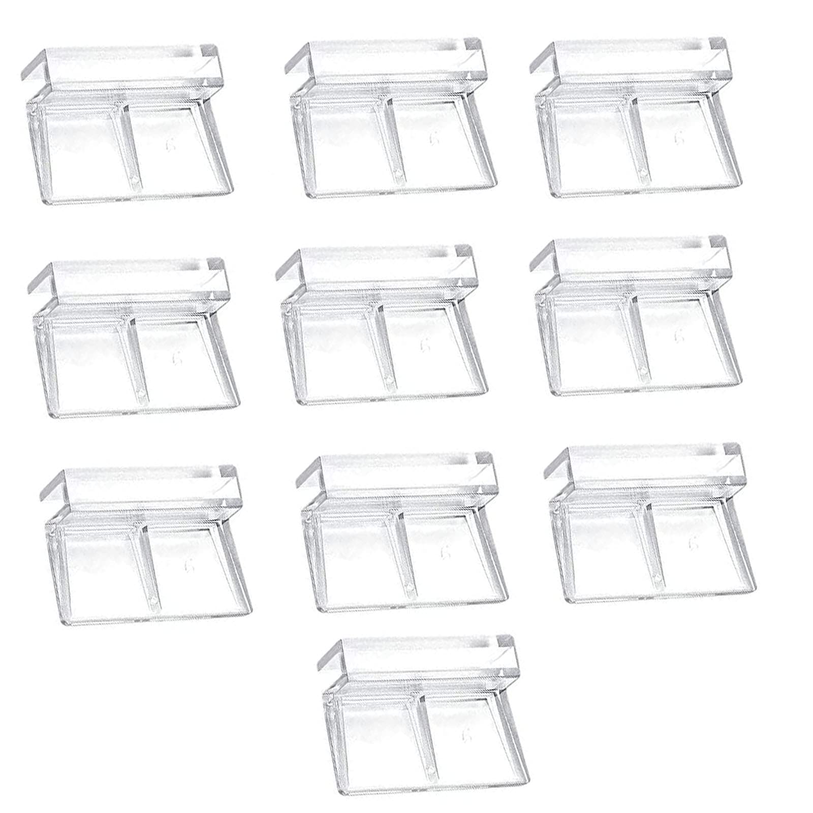 Istloho 10 Pieces Fish Tank Glass Cover Clips 6mm Fish Tank Clips Acrylic Aquarium Glass Cover Clip Fish Tank Lid Holder Support