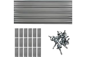 SHLTIAAKI Galvanized Steel Roof Panels 4 Pcs Metal Roof Panels, Corrugated Panels Metal Carport Kits Used for Industrial Plants, Warehouses, Roof Construction of Various Buildings, 42.6 in x 7.7 in