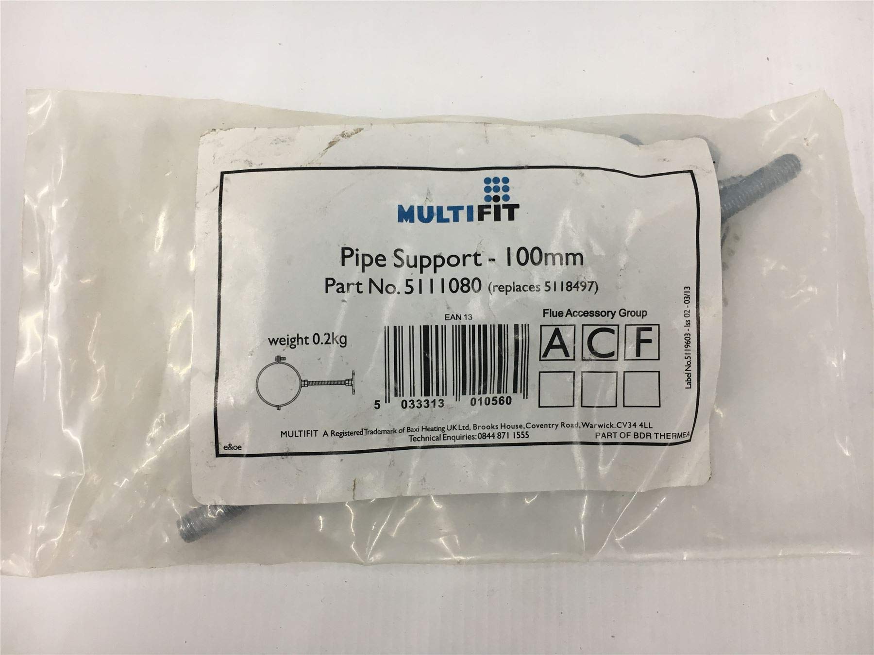 Baxi 5111080(5118497) Pipe Suppor