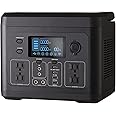Green Power Portable Power Station 700W with 716Wh LiFePO4 Backup Battery/ 4 AC Outlet/ 2 Wireless Charging Outdoor Solar Generator Power Station For Emergencies/Homeuse/Camping RV（Grade A Cells）