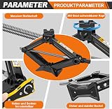 Royalswill 2Ton Scissor Jack with Ratchet Heavy Duty Steel 110-390mm view 7