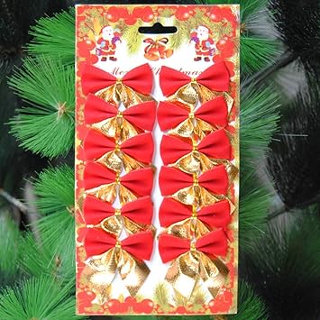 Sachdeva S Traders Christmas Red Bow Tie For Christmas Tree