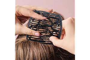 Stretchy Hair Combs | Magic Vintage Comb Clip | Creative Bun Maker Accessories, Double Comb Hair Clip for Bun, Low Ponytail, 