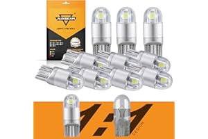 Auxbeam 194 LED Bulbs White, Super Bright 168 T10 W5W 2825 Light Bulbs 6000K 3030 Chips Replacement Bulb for License Plate Lights, Dome Map Light, Courtesy Light Bulbs 10 Pack