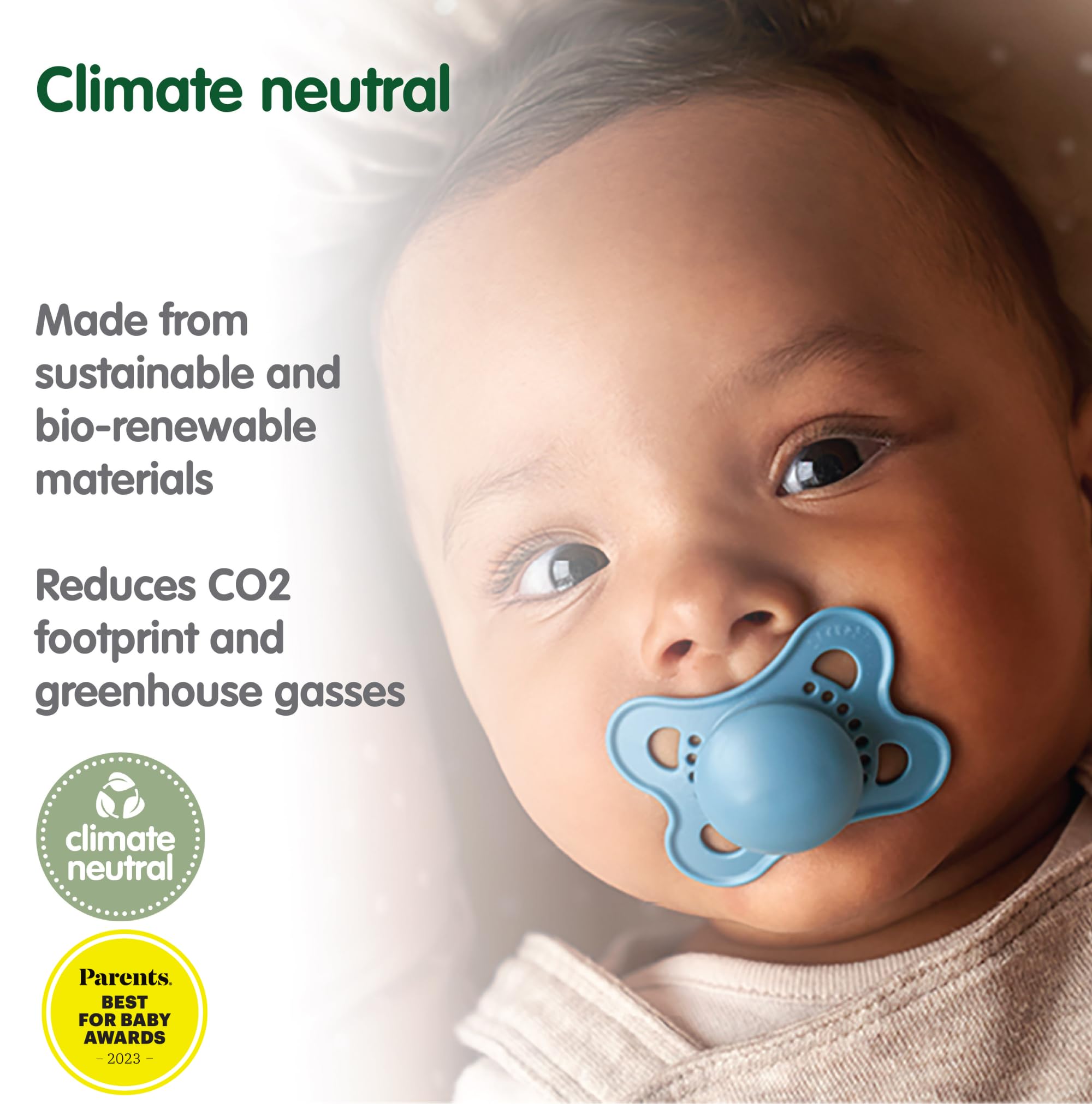 MAM Original Pure Pacifier, Climate Neutral MAM Natural Rubber Pacifier, Sustainable & Bio
