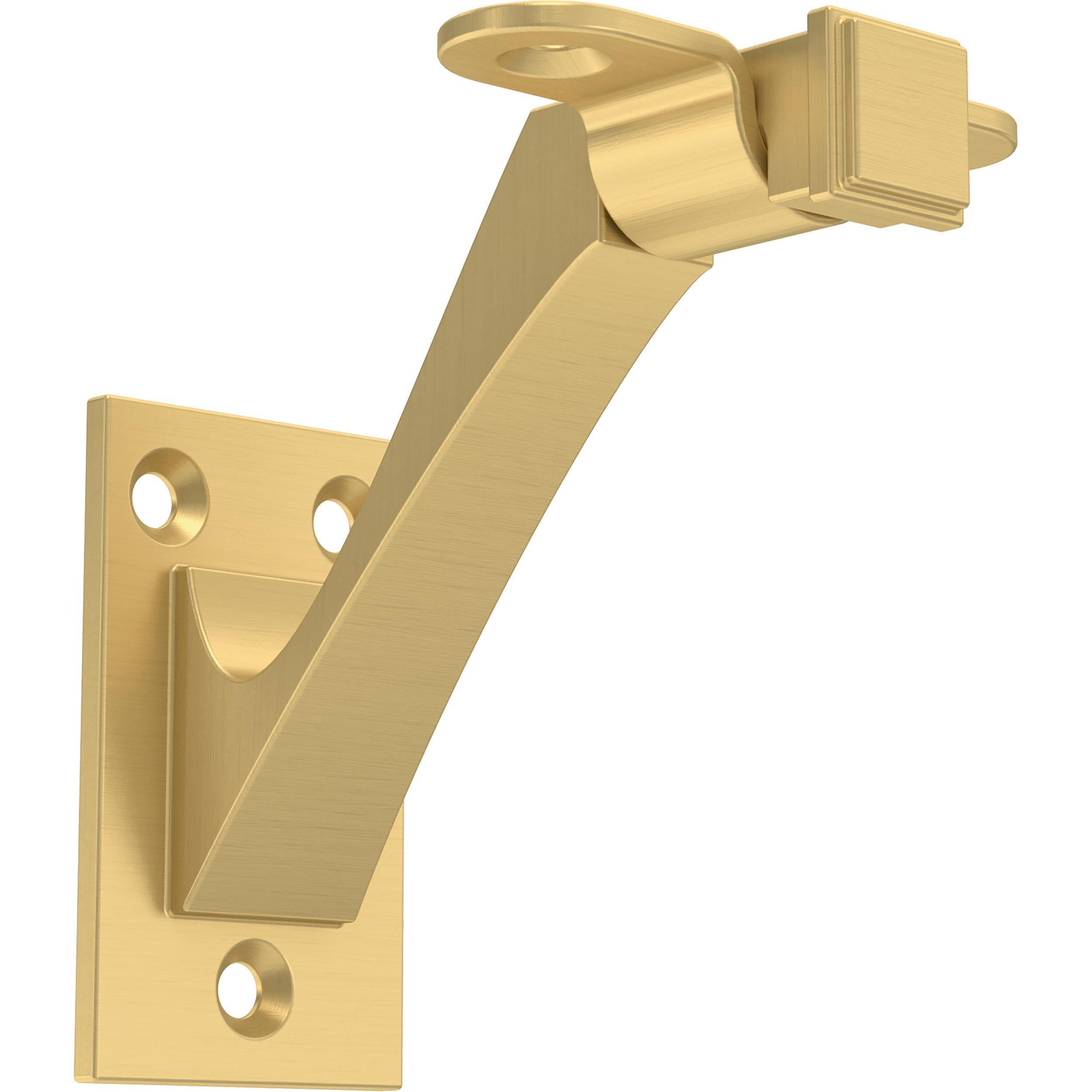 Photo 1 of Franklin Brass Classic Edge 3 in. (76 mm) Handrail Bracket in Modern Gold (4-Pack), B47253D-117-C