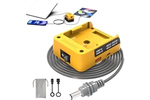 Deckit Starlink Mini Battery Adapter 5ft 18AWG Starlink Mini DC Power Accessory 18V-20V Lithium Batteries Compatible with DeWalt/mini starlink Accessories
