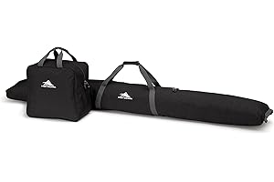 High Sierra Ski Bag & Sku Boot Bag Combo, Black/Mercury, One Size