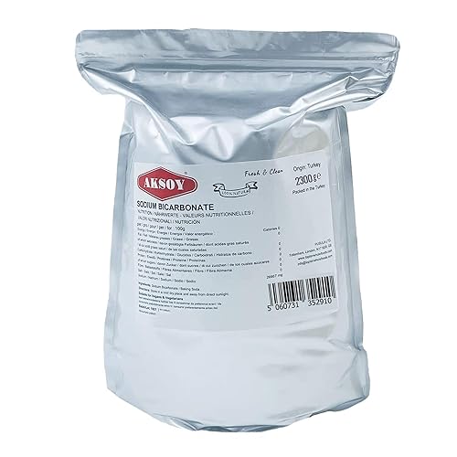 Aksoy Baking Soda 2.3KG | Pure Sodium Bicarbonate Powder with Highest Purity, Food Grade, Multi-Purpose Use for Cooking, Baking, Cleaning, Odor Removal, and More...