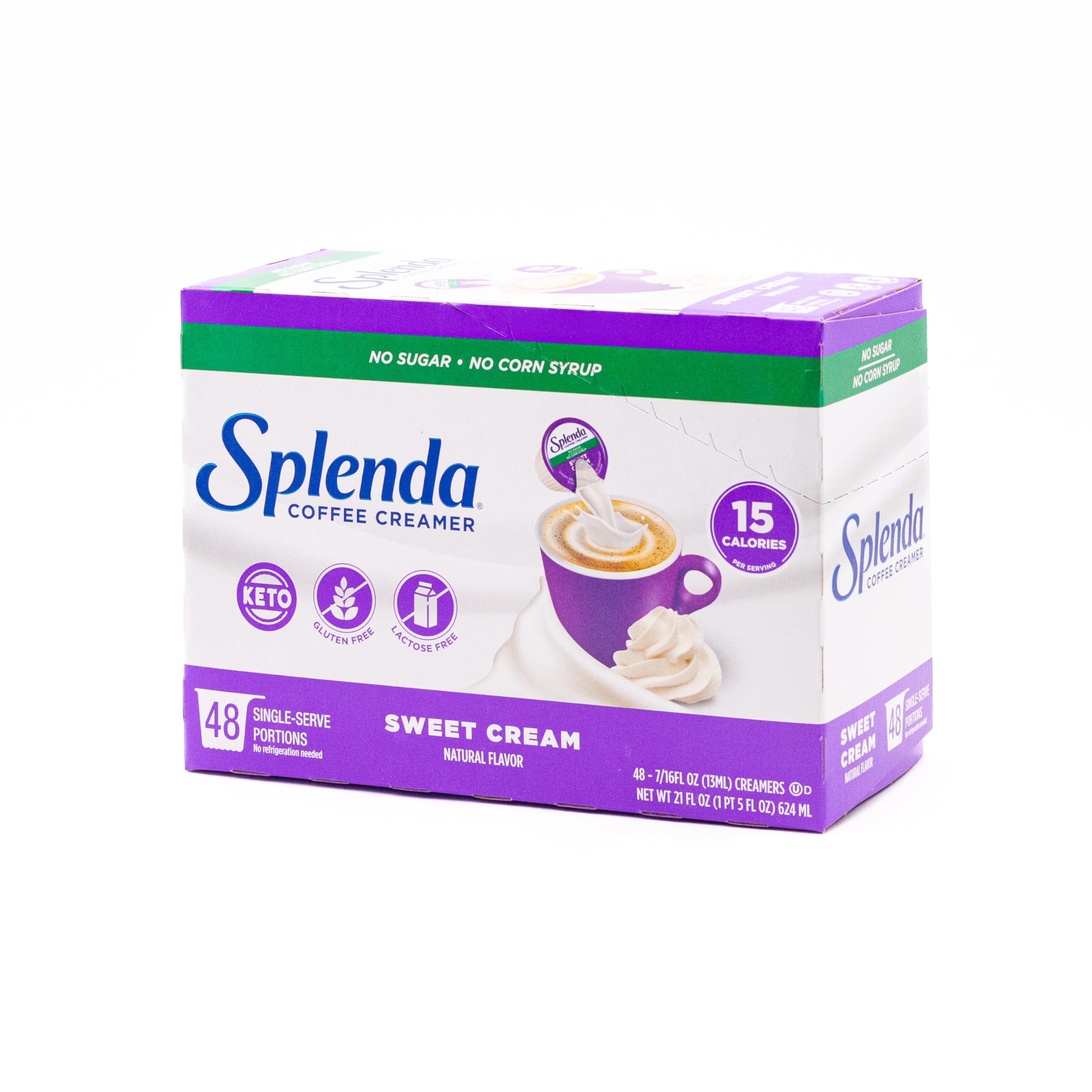 Photo 1 of [EX JUL 2025] SPLENDA Single Serve Coffee Creamer Cups, Sugar Free Sweet Cream, 48 Count