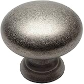 Cosmas 10 Pack 4950WN Weathered Nickel Cabinet Hardware Round Mushroom Knob - 1-1/4" Diameter
