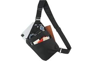 BROADREAM Anti Theft Crossbody Bag for Men Women - Slim Sling Bag Crossbody Shoulder Bag for Travel Hiking Sport Casual