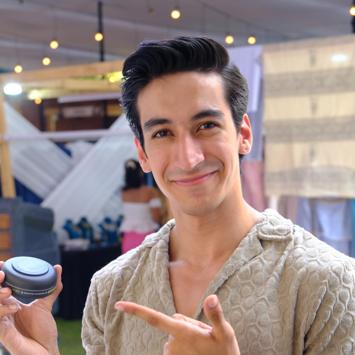 GATSBY Moving Rubber Extreme Mat Hair Styling Wax US version - Strong Hold, Matte Finish, 80g/2.8oz by Mandom achieve any desired hairstyle, from spiky to dynamic, bouncy, fluffy, or frizzy