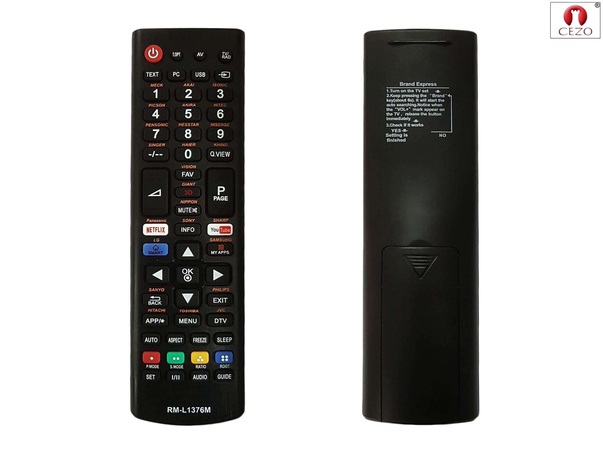 Cezo Universal Smart 3D Led/LCD Tv Remote with 3D
