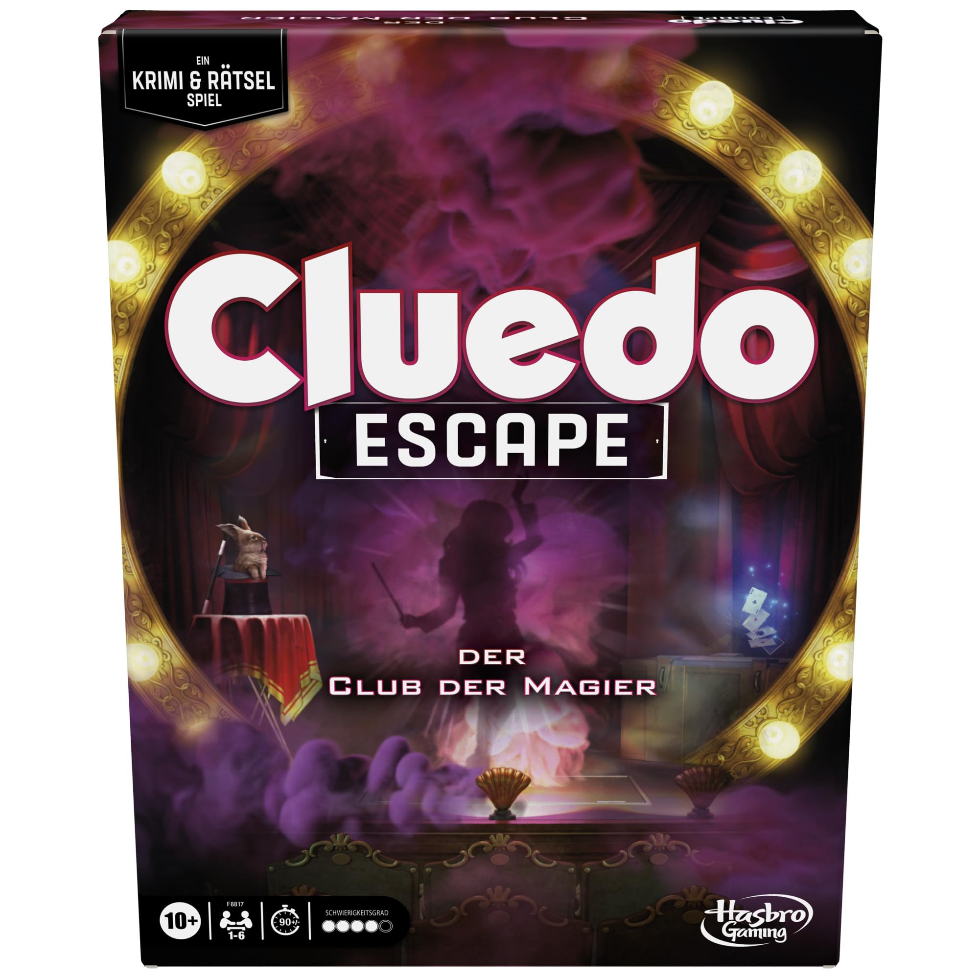 Hasbro Gaming Cluedo Escape The Club of Magicians Escape Room and Mystery Board Game - German Version