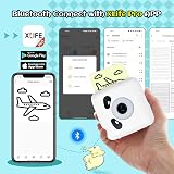 vretti Bluetooth Sticker Printer 300Dpi Portable Mini w/ 10 Rolls Paper iOS view 3