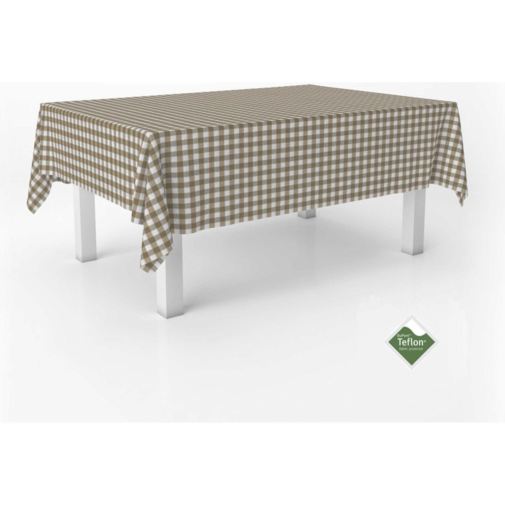 ECOMMERC3 | Stain Resistant Vichy Tablecloth for Rectangular Table Size 180 x 140 cm - Vichy Tablecloth with Extra Soft and Waterproof Touch Leather