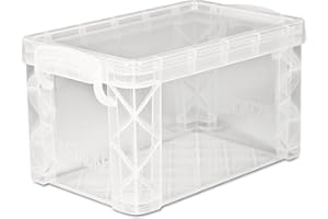 Advantus 40307 Super Stacker Storage Boxes, Hold 400 3 x 5 Cards, Plastic, Clear