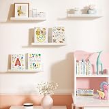 WELDUN Floating Shelf Set of 2 32 cm Wall Shelves No Drilling White view 6