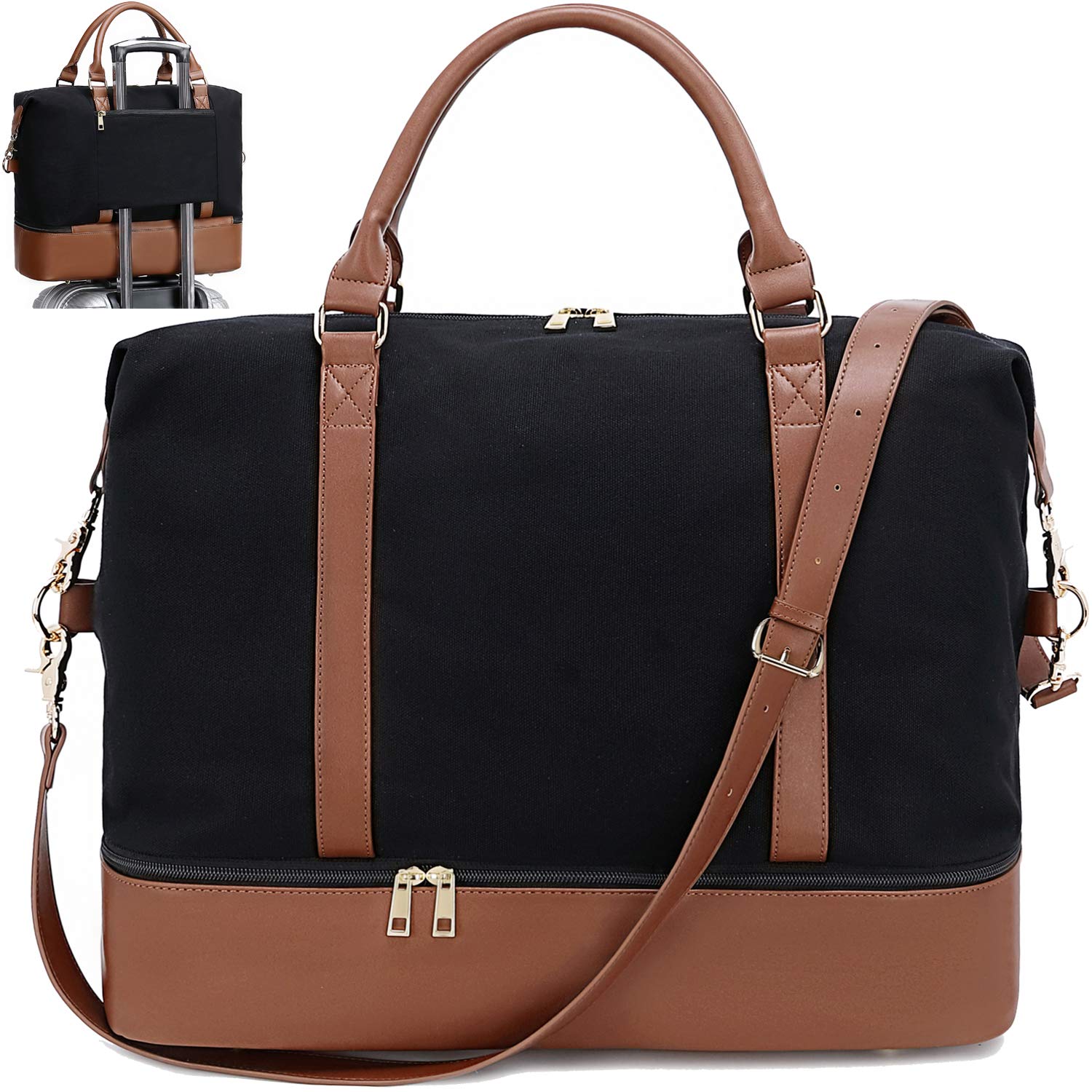 CAMTOP Women Travel Tote Overnight Weekender Carry On Bag With - Main Image