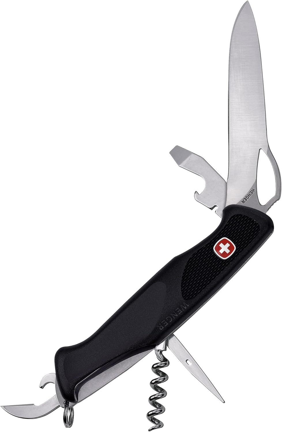 Wenger 16304 Swiss Army Ranger 61 Knife, Black, Folding Knives Amazon