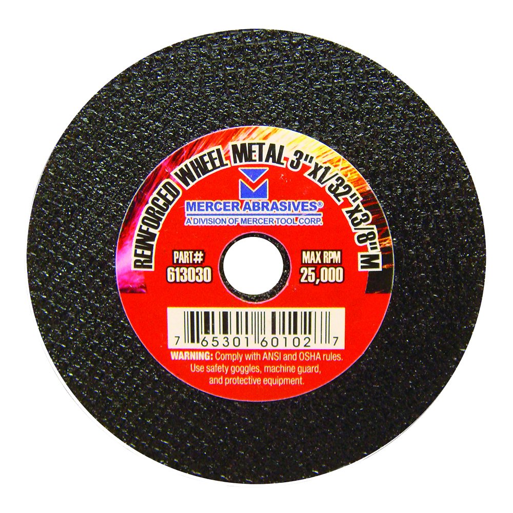 Mercer Industries 613030-3″ x 1/32″ x 3/8″ Cut-Off Wheels for Metal (100 pack)