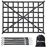 Surmountway Heavy Duty Cargo Net - 66" x 50", 1100LBS Capacity, Cam Buckles & S-Hooks, Fits Pickup Truck & Trailer Beds
