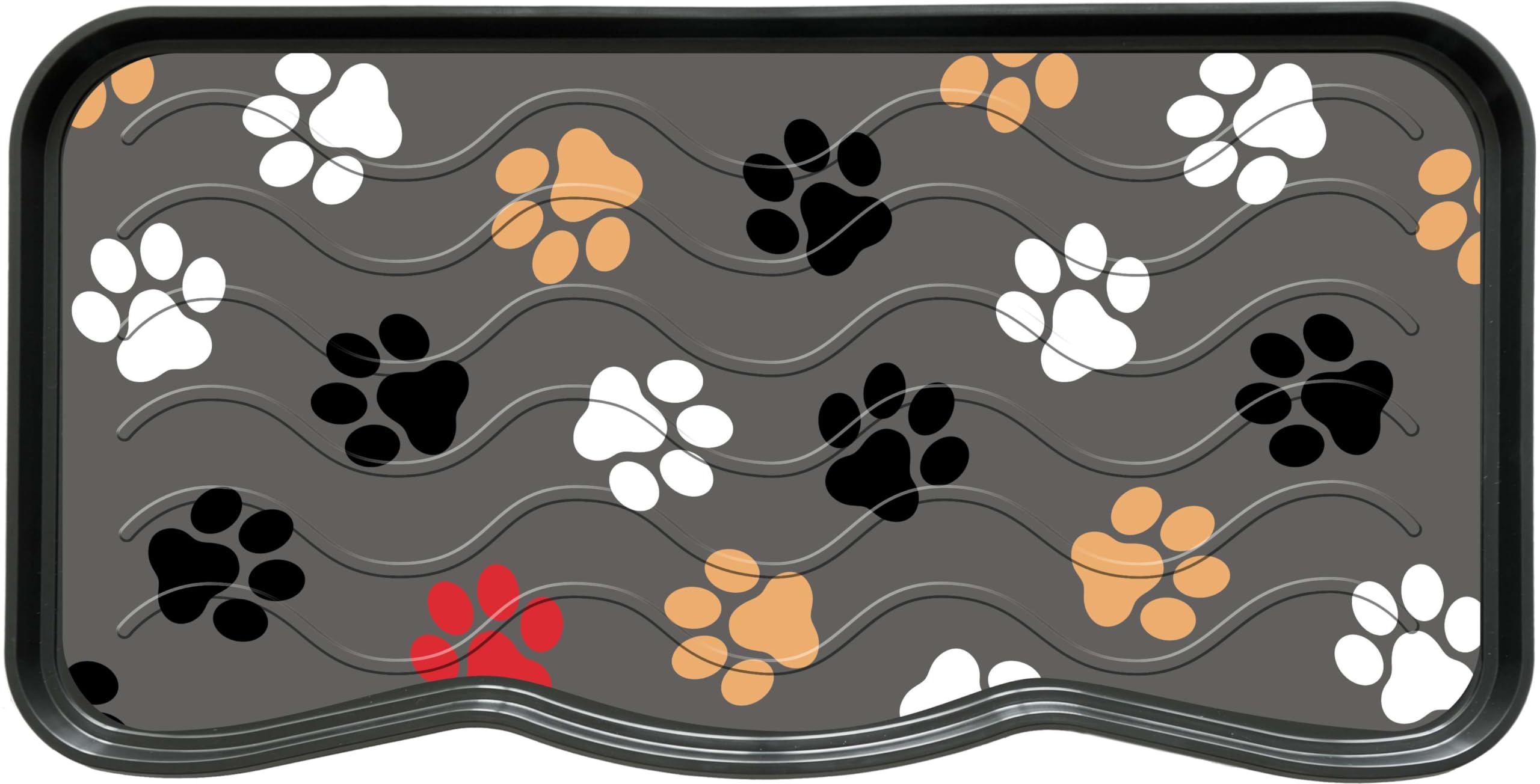 Nicoman Boot Tray Shoe Organiser Non Slip Washable Multipurpose Container Floor Carpet Protection for Indoor Outdoor - (Paws, Pack of 1)