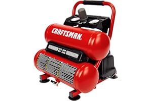 Craftsman 2-Gallon Air Compressor, 1/3 HP Oil-Free Twin Tank, 125 PSI Max – Portable & Quiet for Home DIY, Tire Inflation, Na
