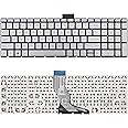 SUNMALL Replacement Keyboard Compatible with HP 15-BS 15-BP 15-BR 15-BW 15G-BR 15Q-BD 15Z-BW 17G-BR 15-RA 15-RB 17-BS 17-BR 17-AE 17-AK 17-AR 250 G6 255 G6 Envy X360 15m-BP Sliver Without Backlight