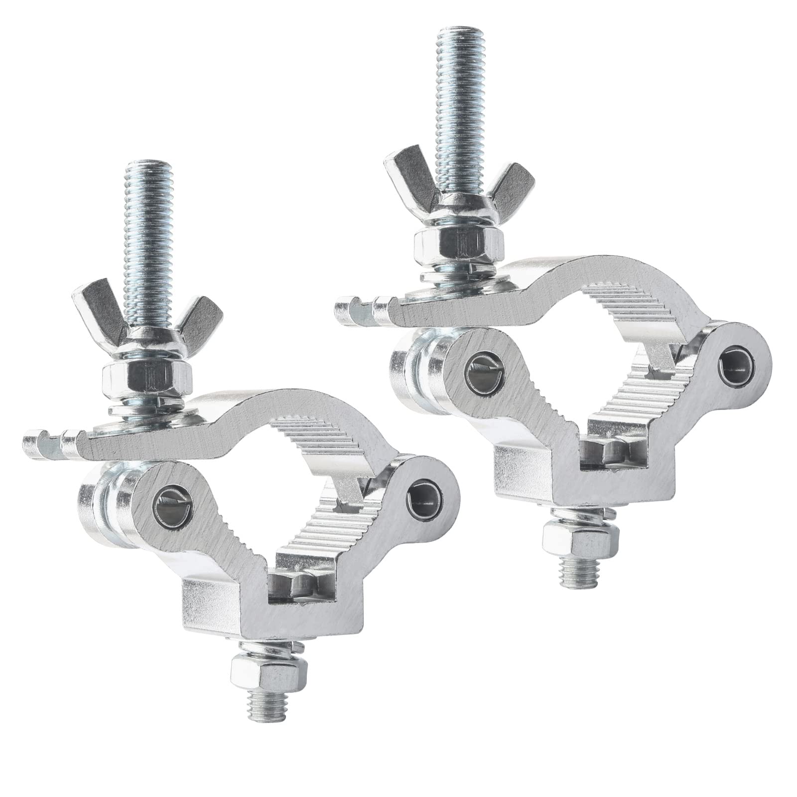 2Pack Clamps for Lights Stage Lighting Accessories, Lighting O Clamps Pole Clamp Quick Release Truss Clamp, Half Coupler Mounting Bracket Stage Light Clamp Moving Head Light Hooks for Truss 38mm-42mm