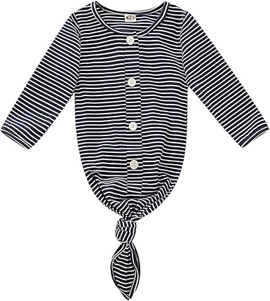 newborn baby knotted gown