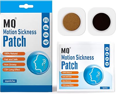 MQ Motion Sickness Patch 30 Count Box Brand MQ Travel Patch Behind Ear