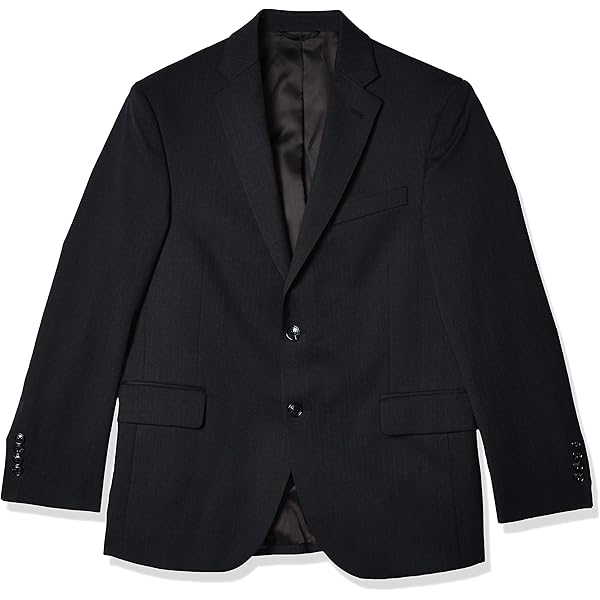Palm Beach Men's Jim Suit Separate Jacket - Notch Lapel, 2-Button, Charcoal Stripe Or Black