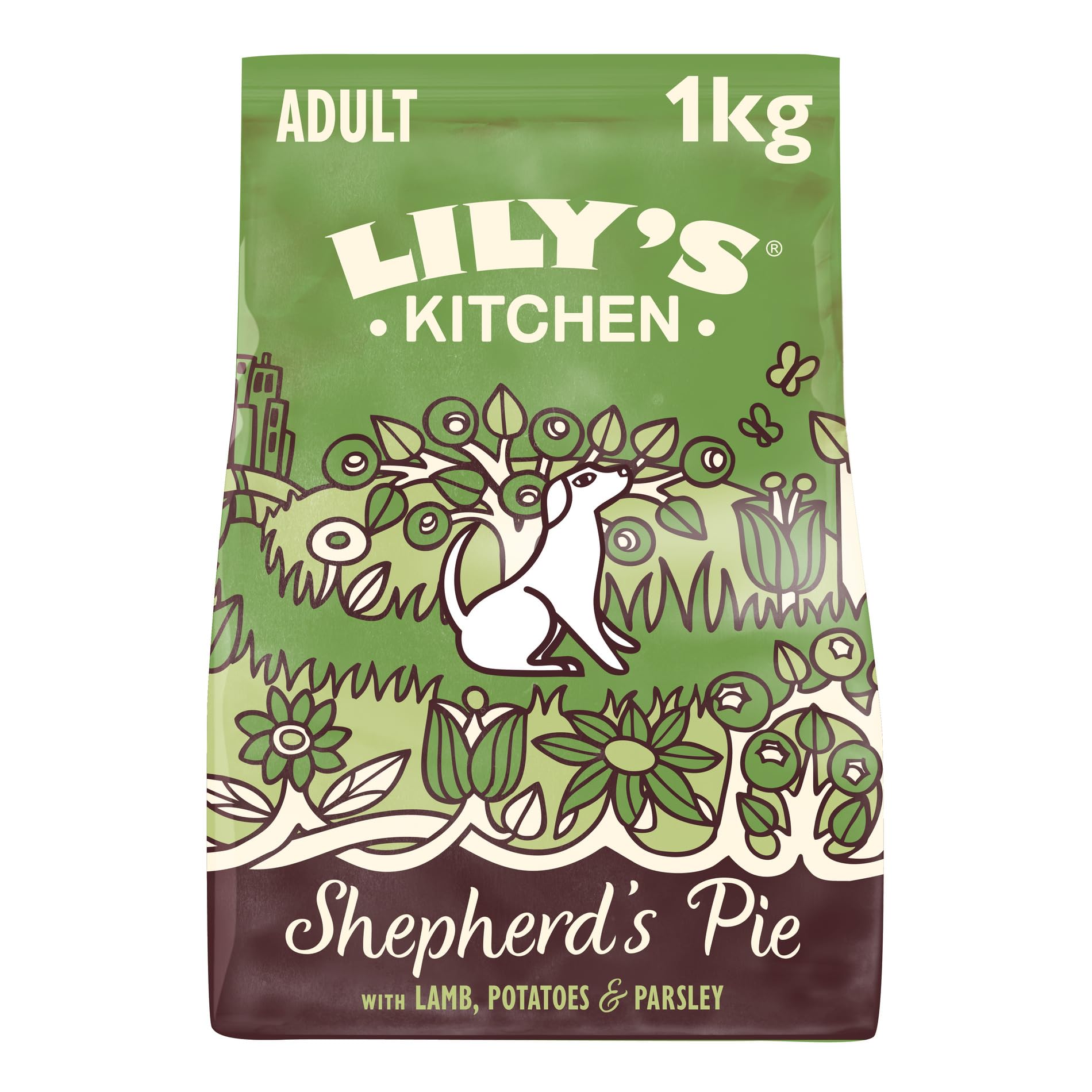 Lily's Kitchen Natural Grain Free Complete Adult Dry Dog Food - Lamb Shepherd's Pie, 1 kg