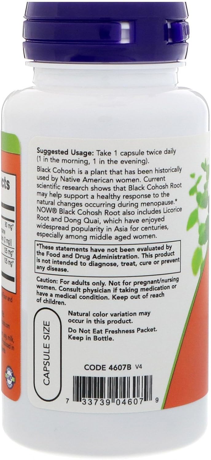 NOW Foods Black Cohosh 80 mg: Health & Personal Care