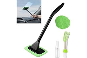 XINXIYAN Windshield Cleaner Tool Car Window Cleaner Inside Interior Windshield Cleaning Tool(Green-Rectangle)