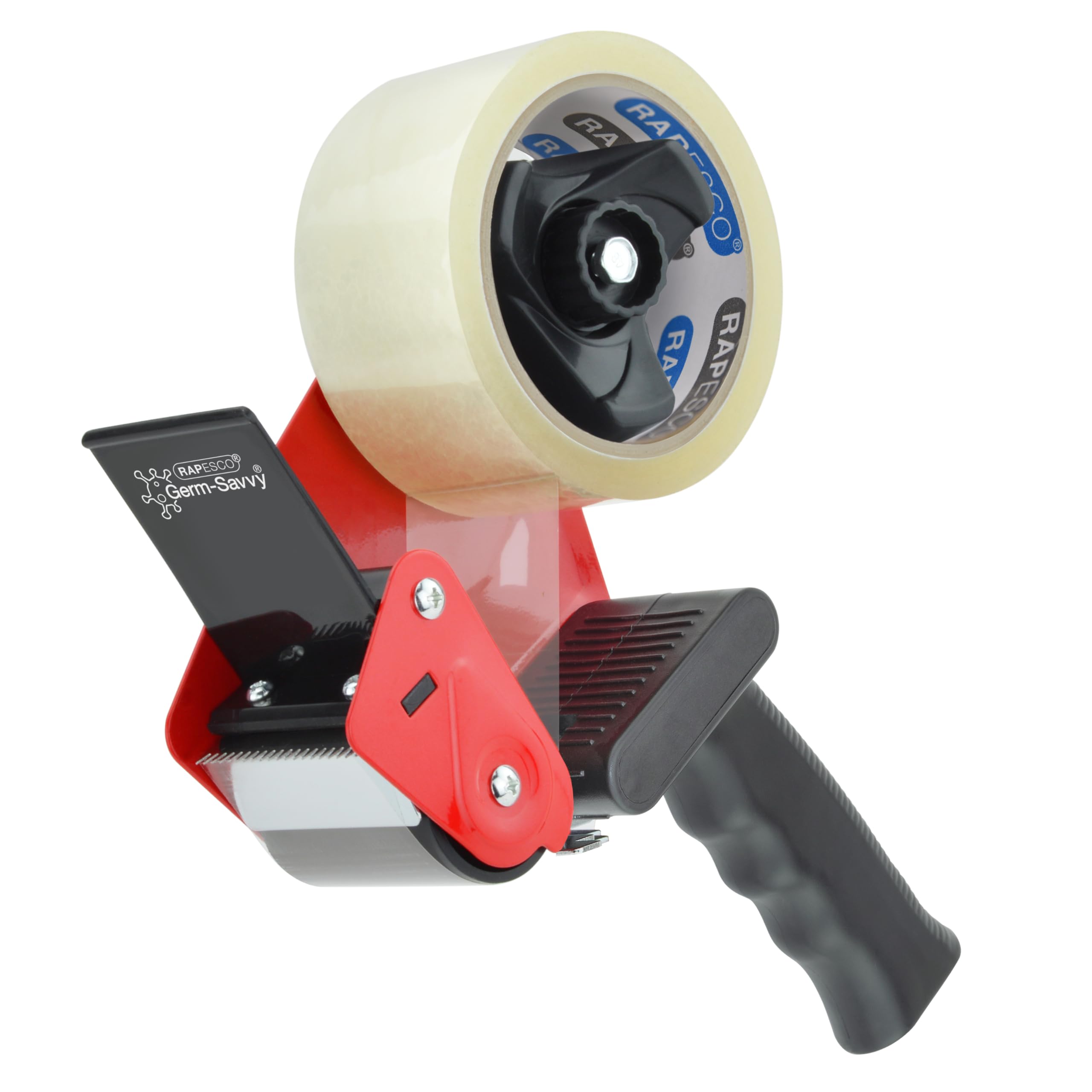 Rapesco 1790 Germ-Savvy Antibacterial 960 Packing Tape Dispenser with 1 Clear Packing Tape