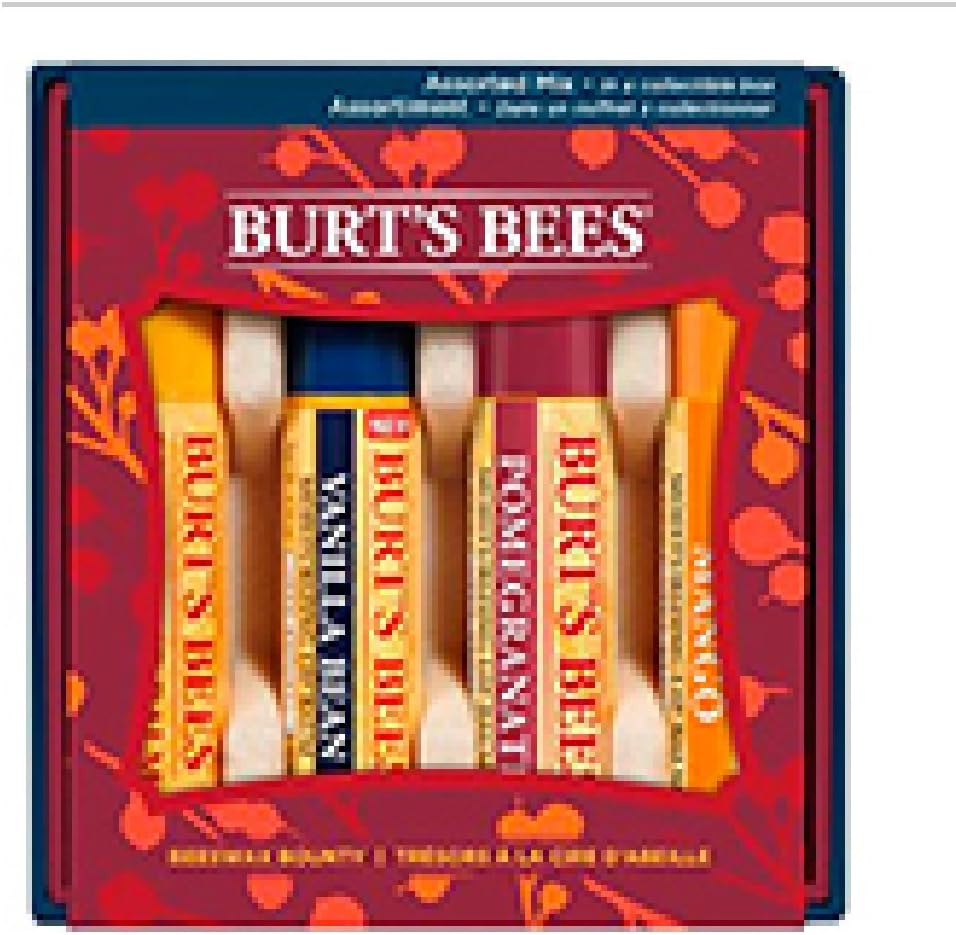 Burt’s Bees Beeswax Bounty Giftset with Original, Mango, Pomegranate, and Vanilla