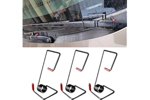 DWARFOO 3PCS Windshield Wiper Arm Pressure Spring Booster with Silicone Cover, No Windshield Wiper Arm Replacement Trouble to Restore Clear Windshiele, Universal Car Windshield Wipers Accessories for Most Car