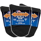 Extra Wide Medical (Diabetic) Quarter Socks (Pack of 3), Made in USA