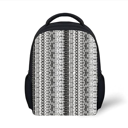 Amazon Com Iprint Kids School Backpack Primitive Decor Black