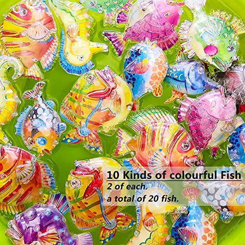 image for Bath Toy,Gudi Toy (21 Piece) Magnetic Fishing Games,Floating Fishing T