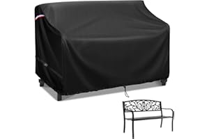 Agustone 50" Outdoor 2- Seater Garden Bench Cover, Waterproof Cover for Patio Loveseat, Outdoor Furniture Covers Universal Fit for Patio Park Benches & Rattan Sofas - 51" L x 25" W x 32" H