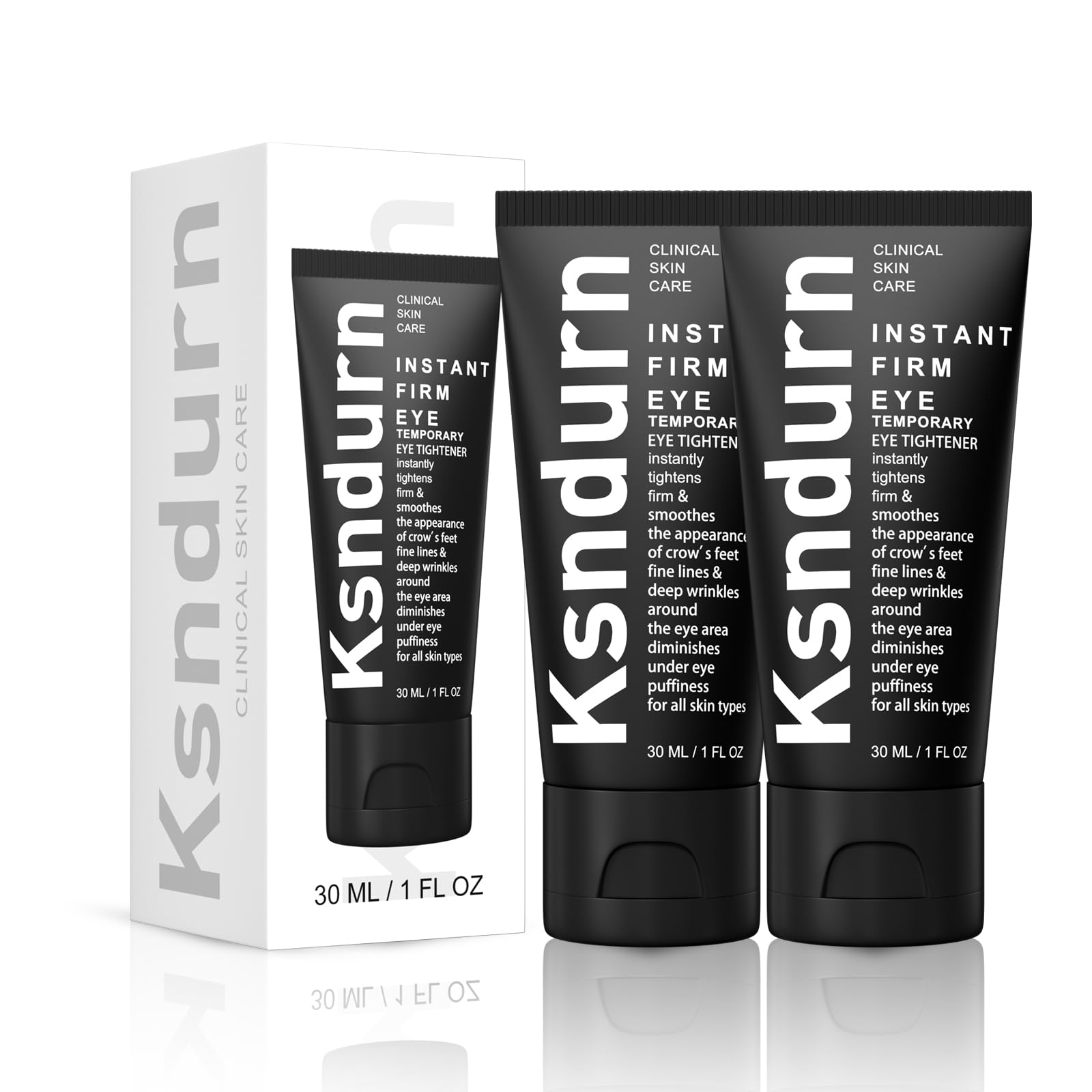 Celyn Instant Firm Eye Tightener, Ksndurn Eye Bag Cream - Reduce Eye Bags, Fade Fine Lines, Dark Circles, Tightens & Smoothes Fine Lines (2Pcs x 30ml)